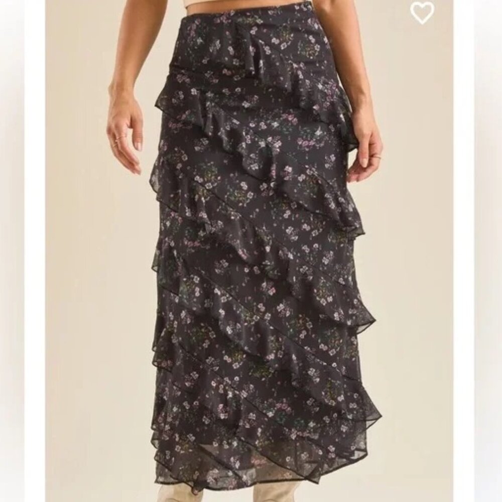 Altar’d State Floral Ruffle Skirt - Size XL - NEW WITH TAG